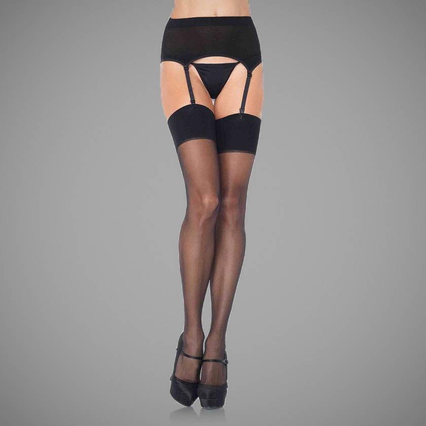 2 Piece Sheer Garter Belt and Stocking Set Ty Style Inc. 2 Piece Sheer Garter Belt and Stocking Set Ty Style Inc.
