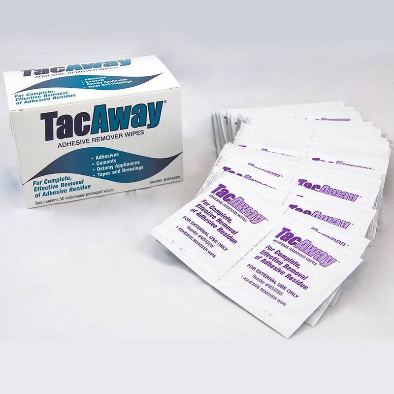 Tac Away Adhesive Remover Wipes - The Breast Form Store