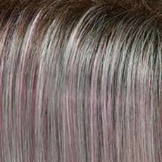 Flurry Dark Natural Gold Brown with Grey and Bold Plum Highlights. Shaded with Med Brown