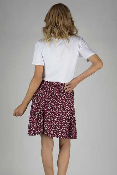 En Femme Classic Short Sleeve Swing Dress Black Floral