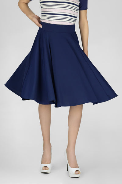 En Femme Flowing Swing Midi Skirt