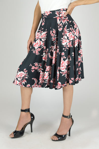 En Femme Flowing Swing Midi Skirt on