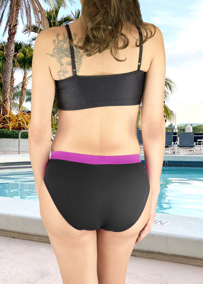 En Femme Contrast Band Tucking Bikini Swim Bottom