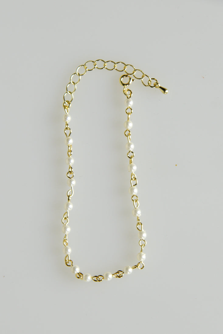 Pearl link petite bracelet