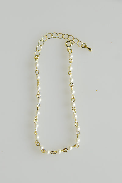 Pearl link petite bracelet