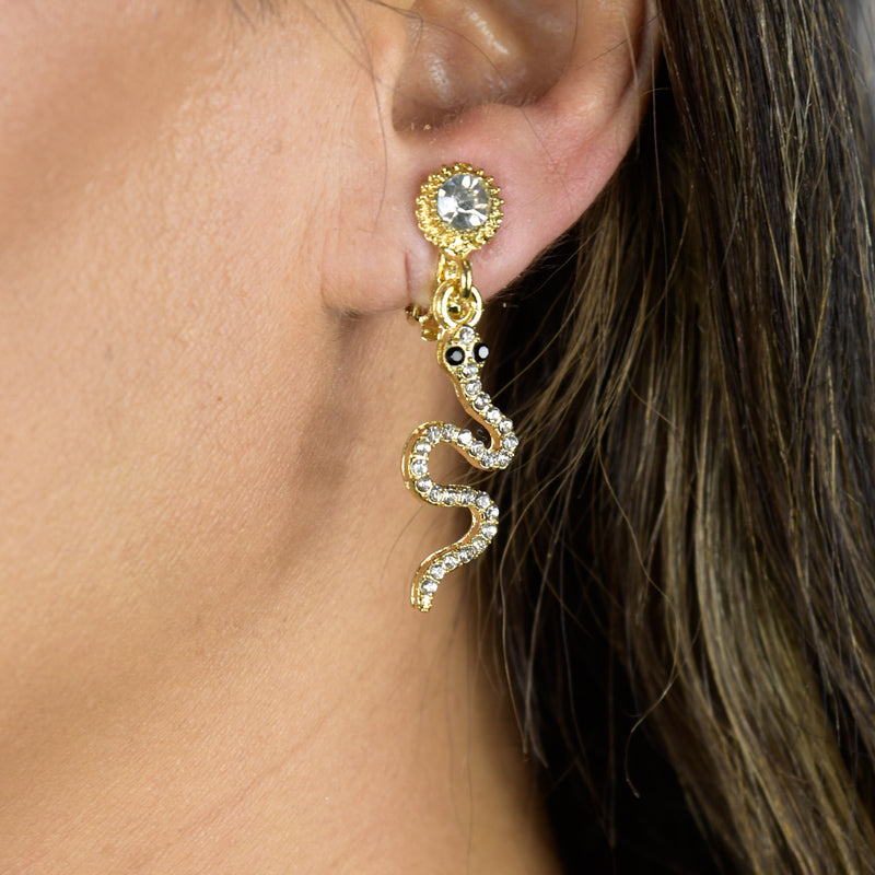 Serpent design Clip earrings