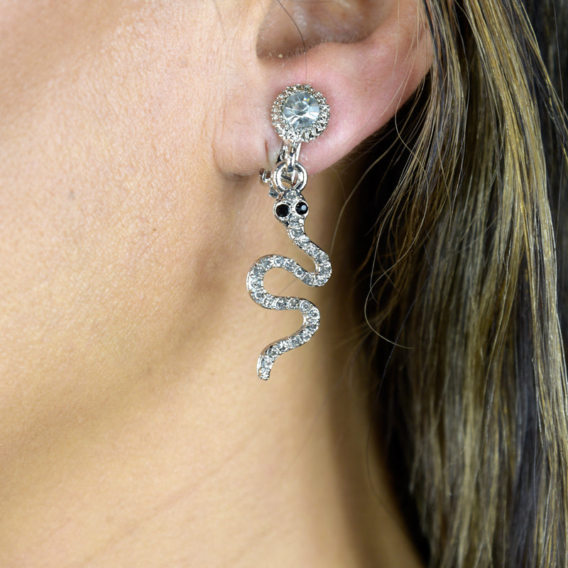 Serpent design Clip earrings