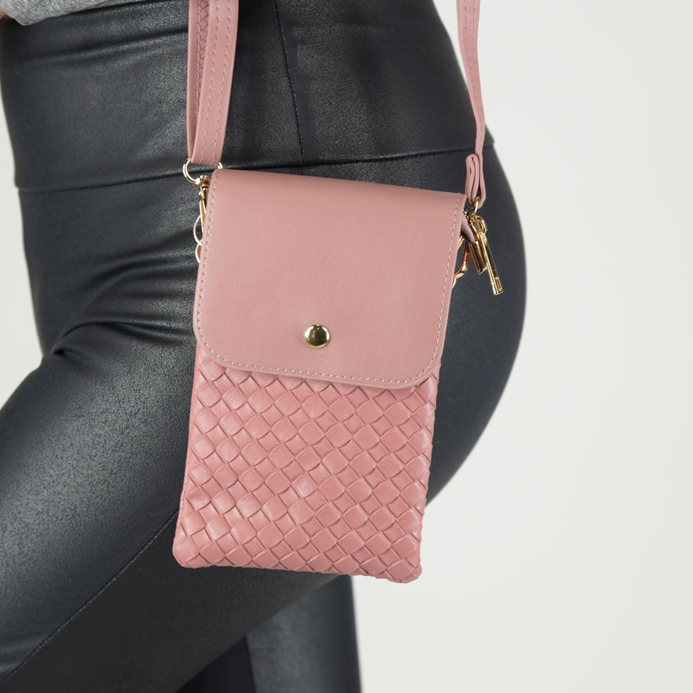 Sleek Woven Cross Body Bag