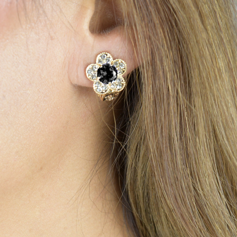 5 point sparkle clip earrings