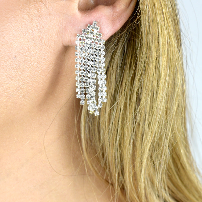 Super Sparkle Petite Chandelier Clip Earrings