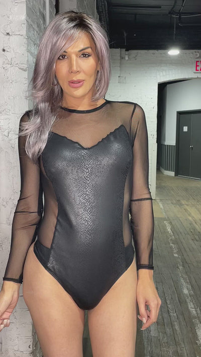 Super Sexy Satin and Lace Bodysuit