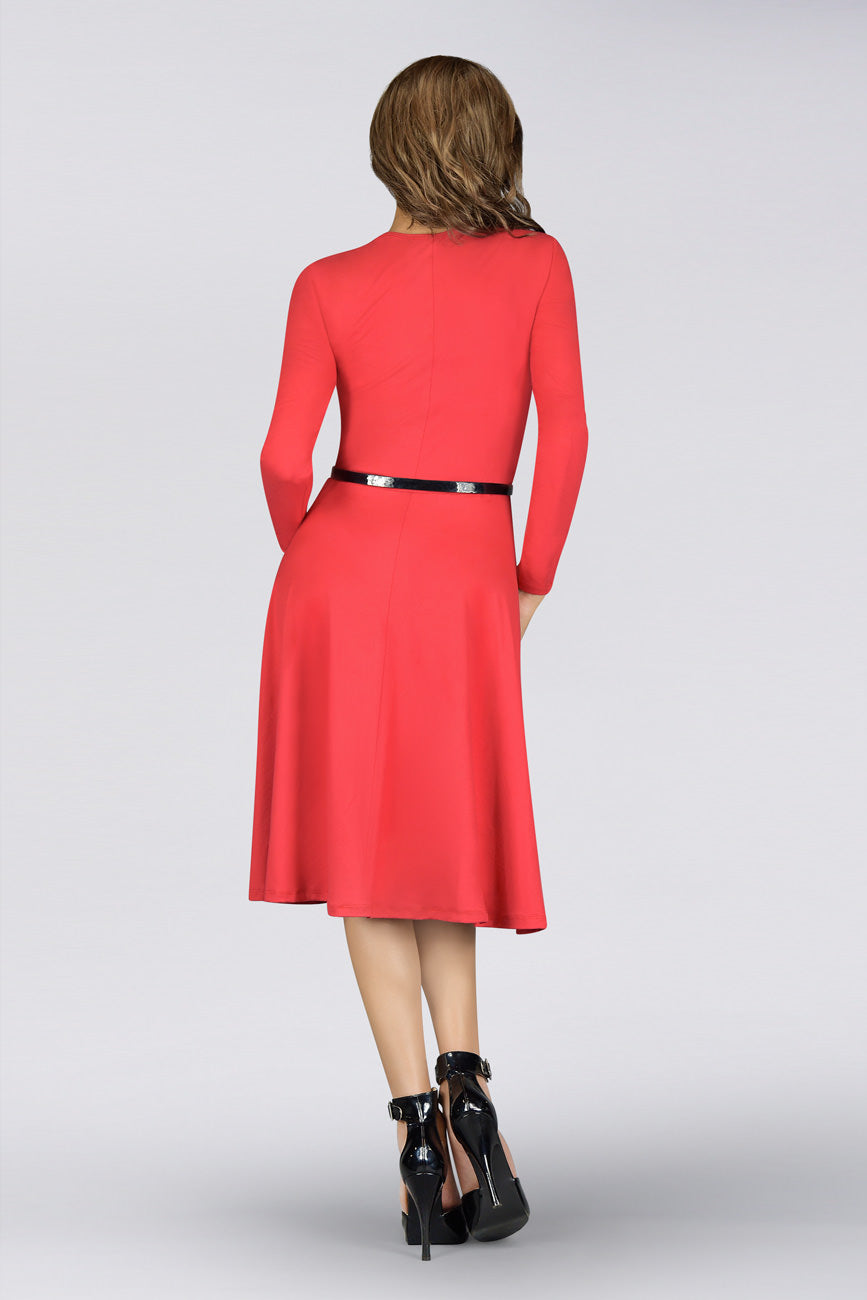 En Femme Long Sleeve Midi Fit n Flare Dress