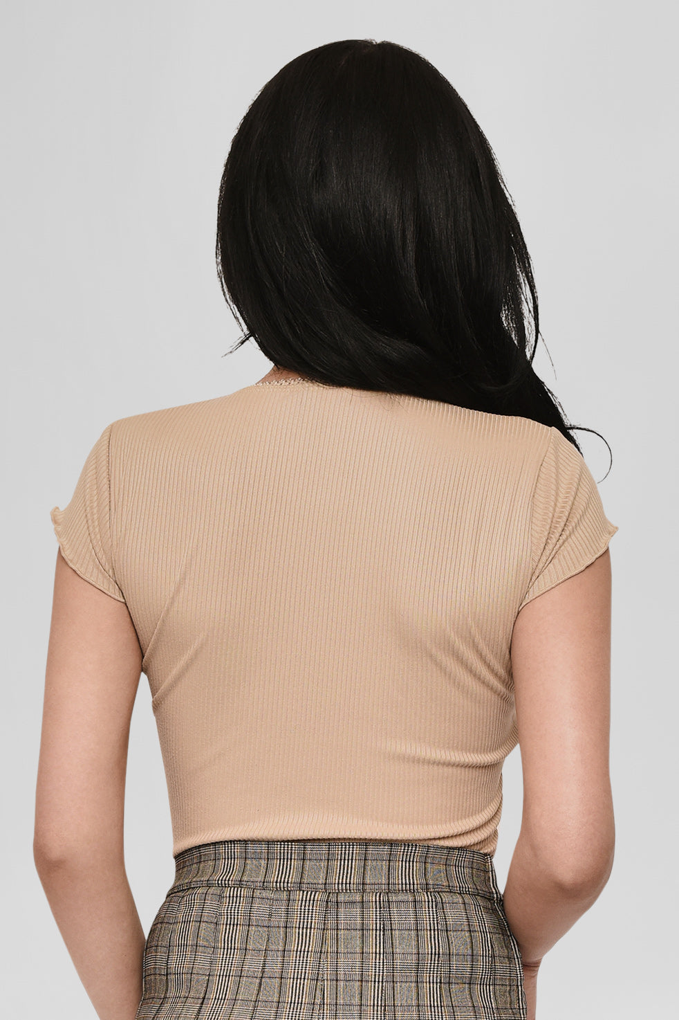 En Femme Ruffle Edge Rib Top with Lace detail – Ty Style Inc.