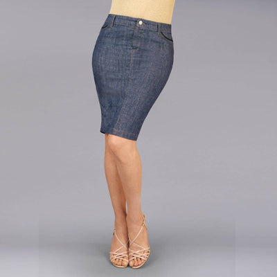 En Femme Signature Denim Pencil Skirt