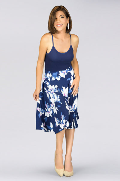 En Femme Flowing Swing Midi Skirt