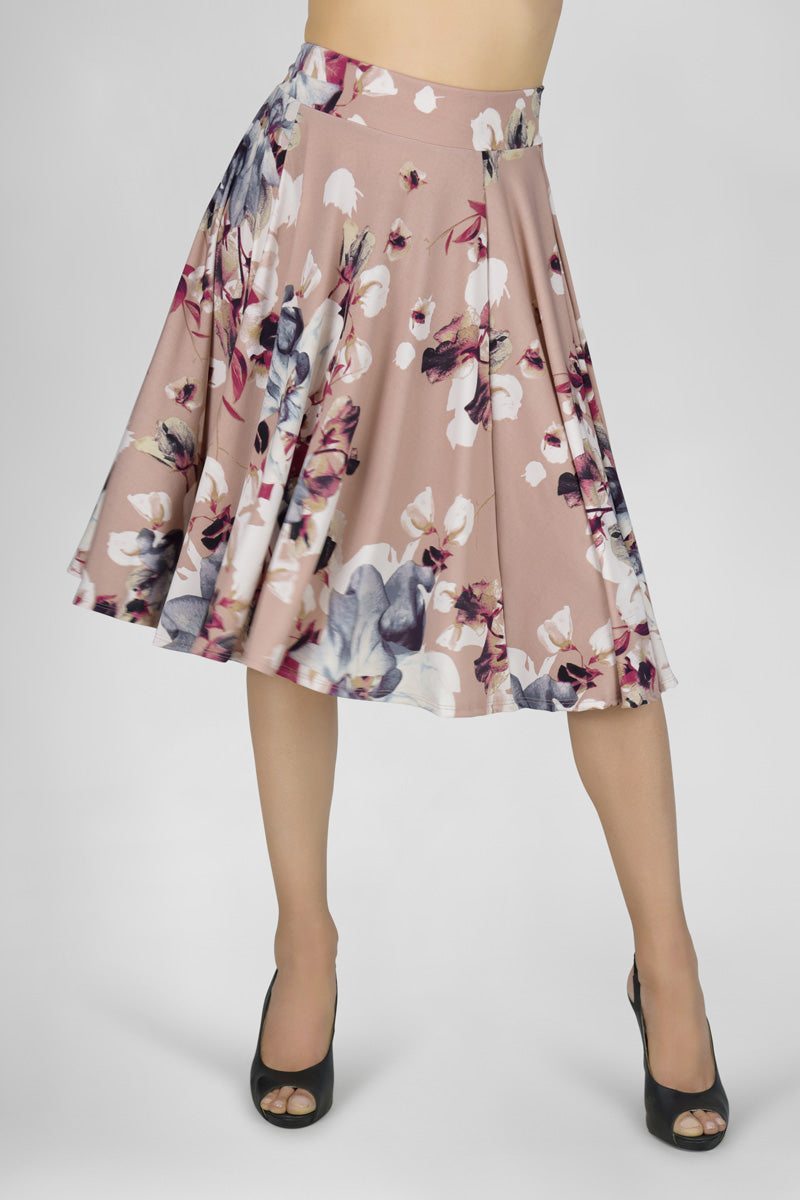 En Femme Flowing Swing Midi Skirt