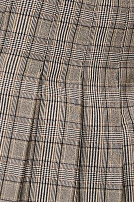 En Femme Pleated Plaid Skirt