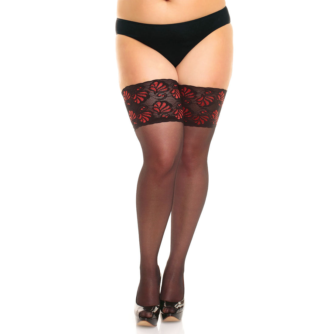 DELUXE20 Holdups WITH 5 INCH LACE TOP