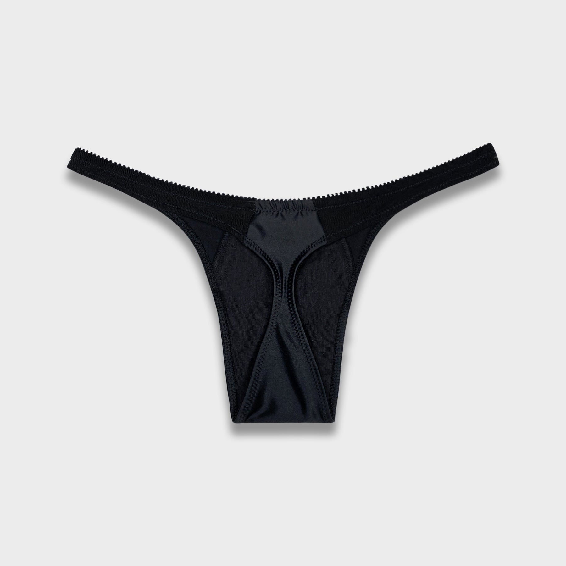 Figleaves Madison satin thong in black