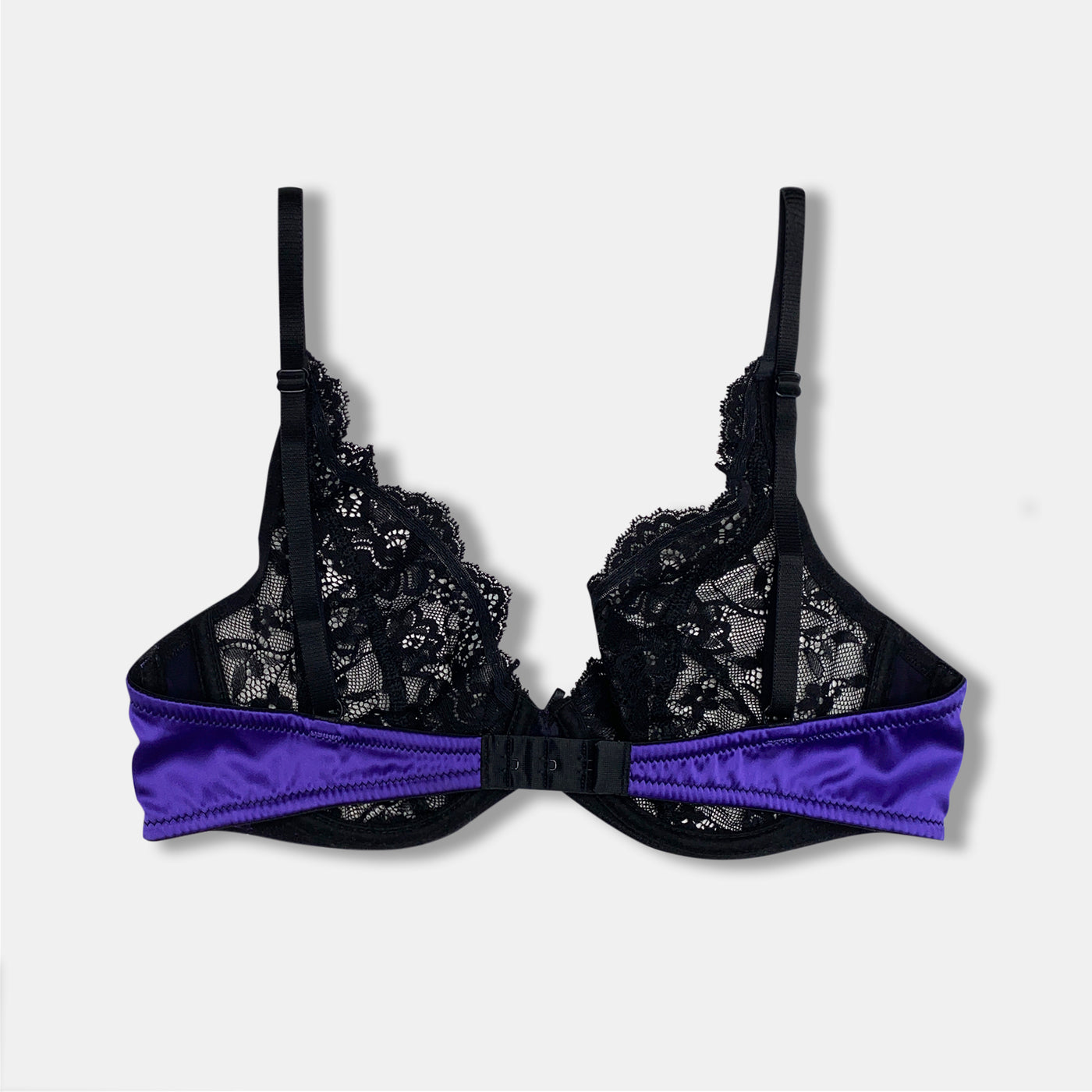 Carmen Liu Satin and Black Lace Bra - Gloss Finish