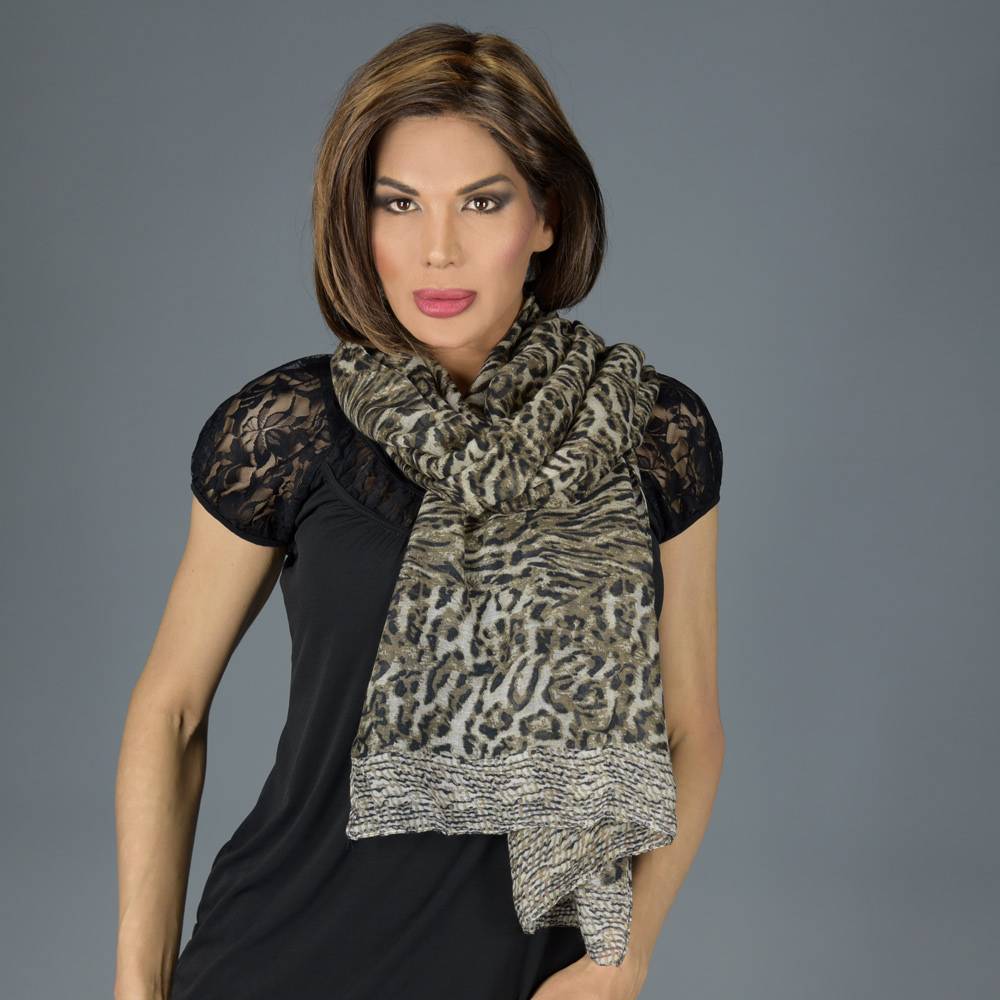 Leopard print scarf - one size