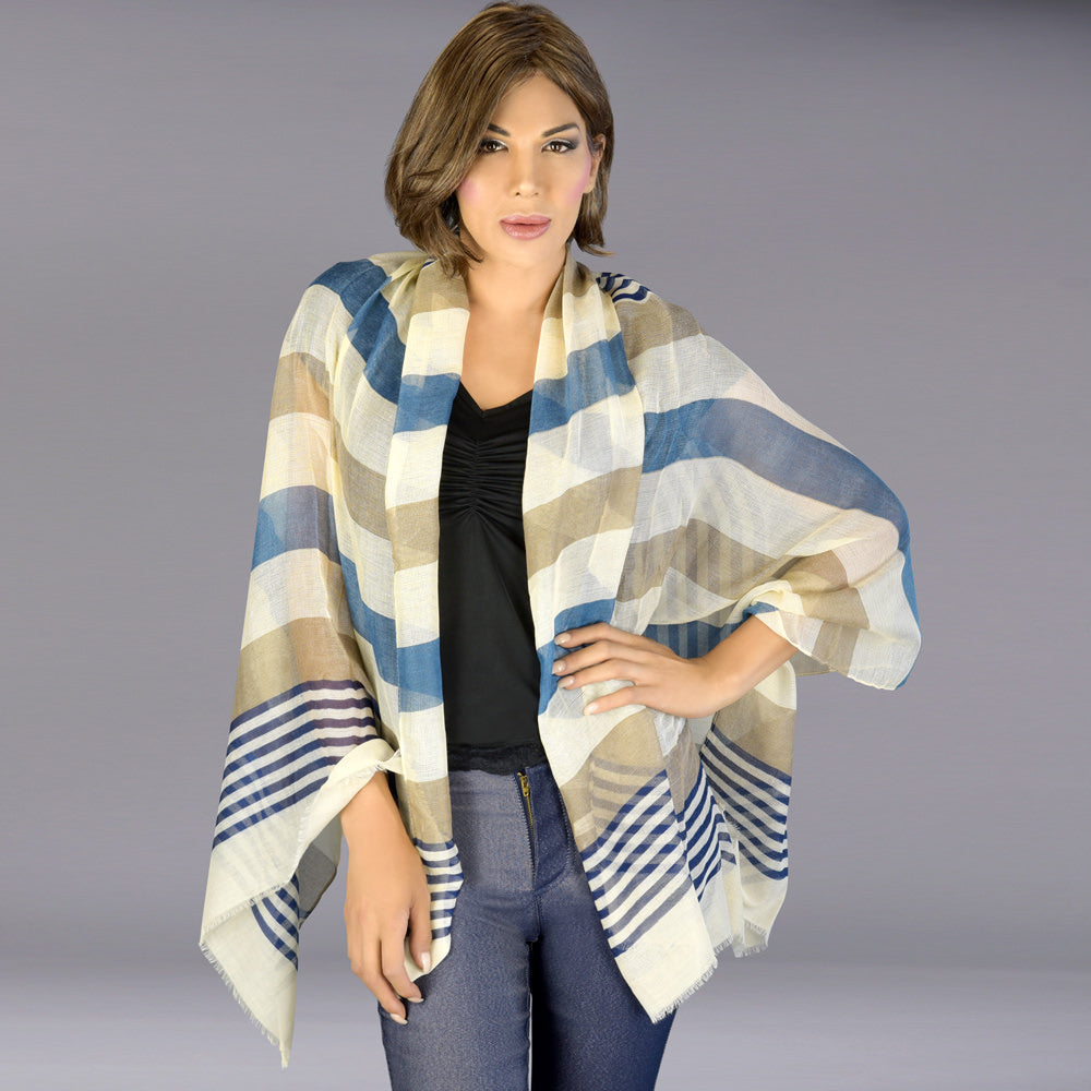 Classic Striped Shawl