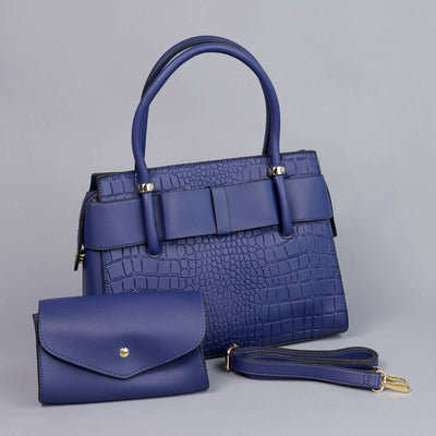 Bow Leatherette Satchel