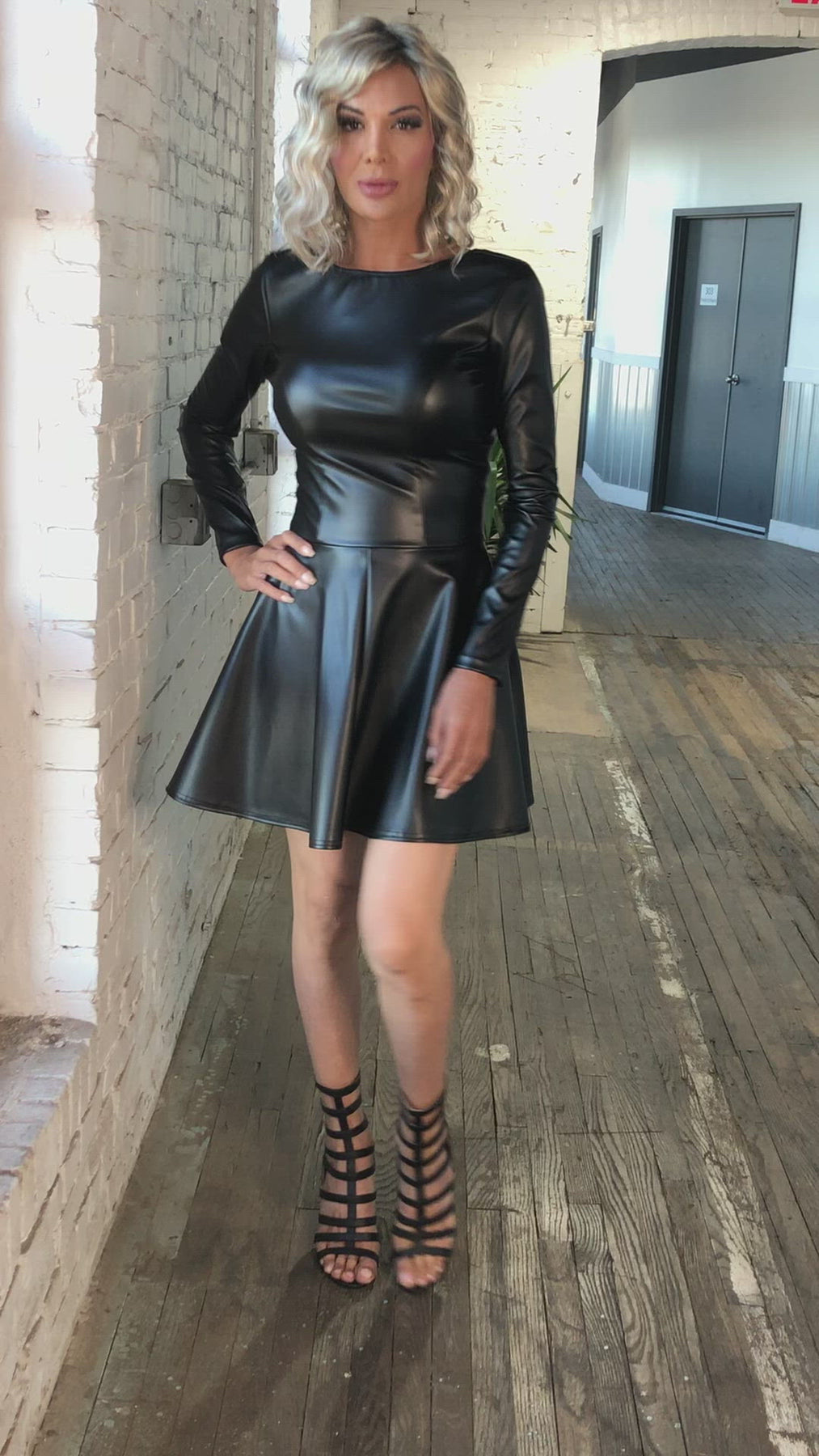 Leather Swing Dress for cross dressing clientele – En Femme