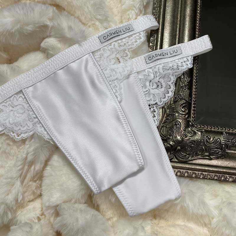 Carmen Liu White Lace Classy Thong