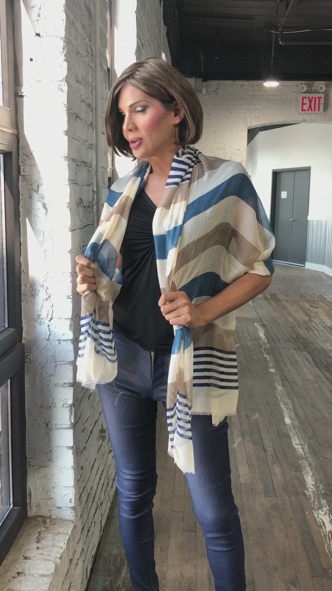 Classic Striped Shawl