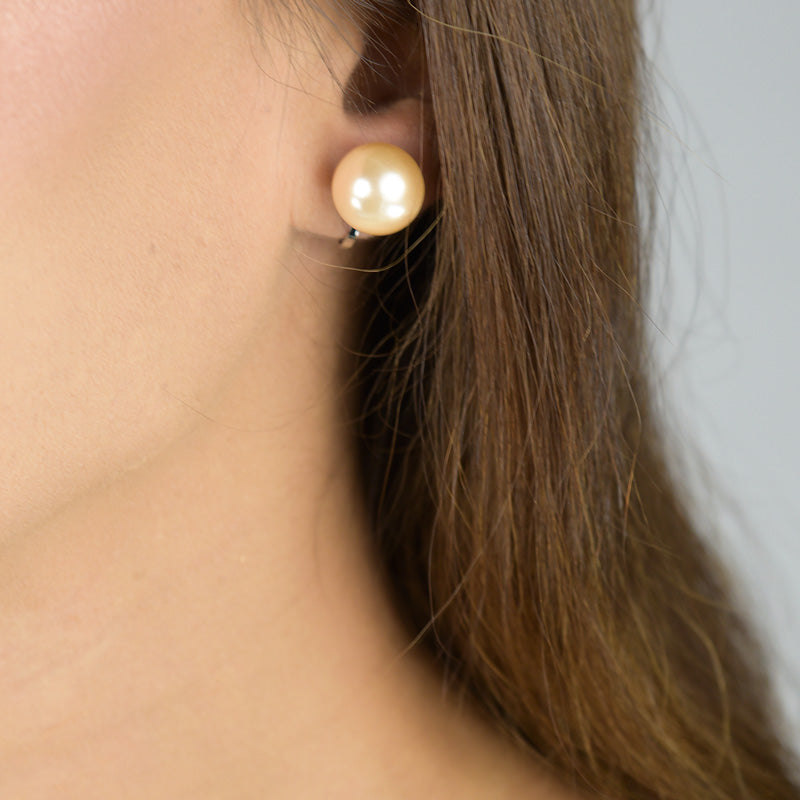 Elegant 14mm pearl Clip earring