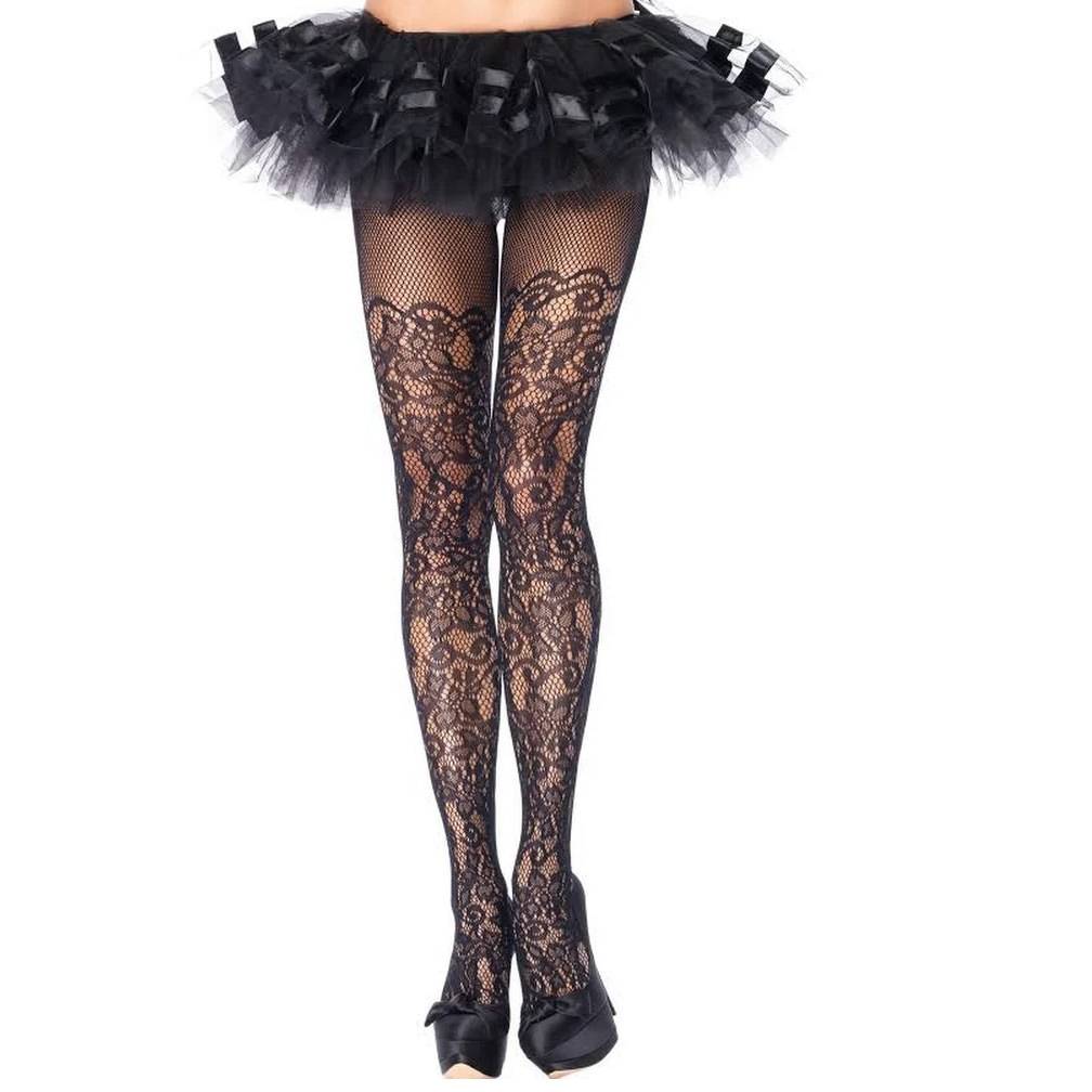 Floral Vine Net Pantyhose