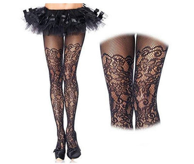 Floral Vine Net Pantyhose