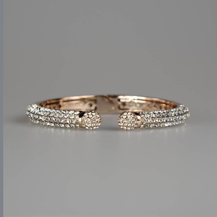 Stackable Hinge Back Pavé Cuff Bracelet