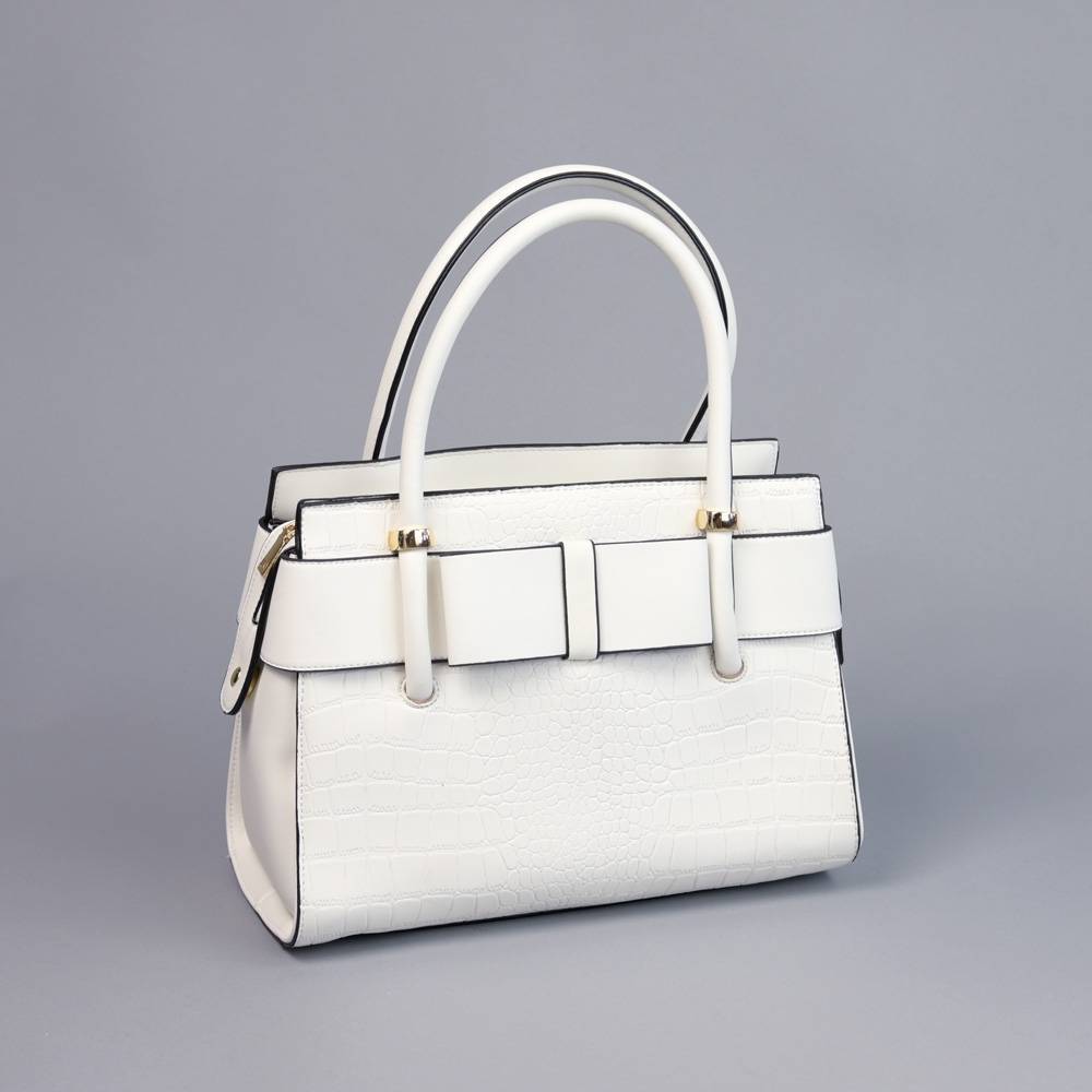 Bow Leatherette Satchel